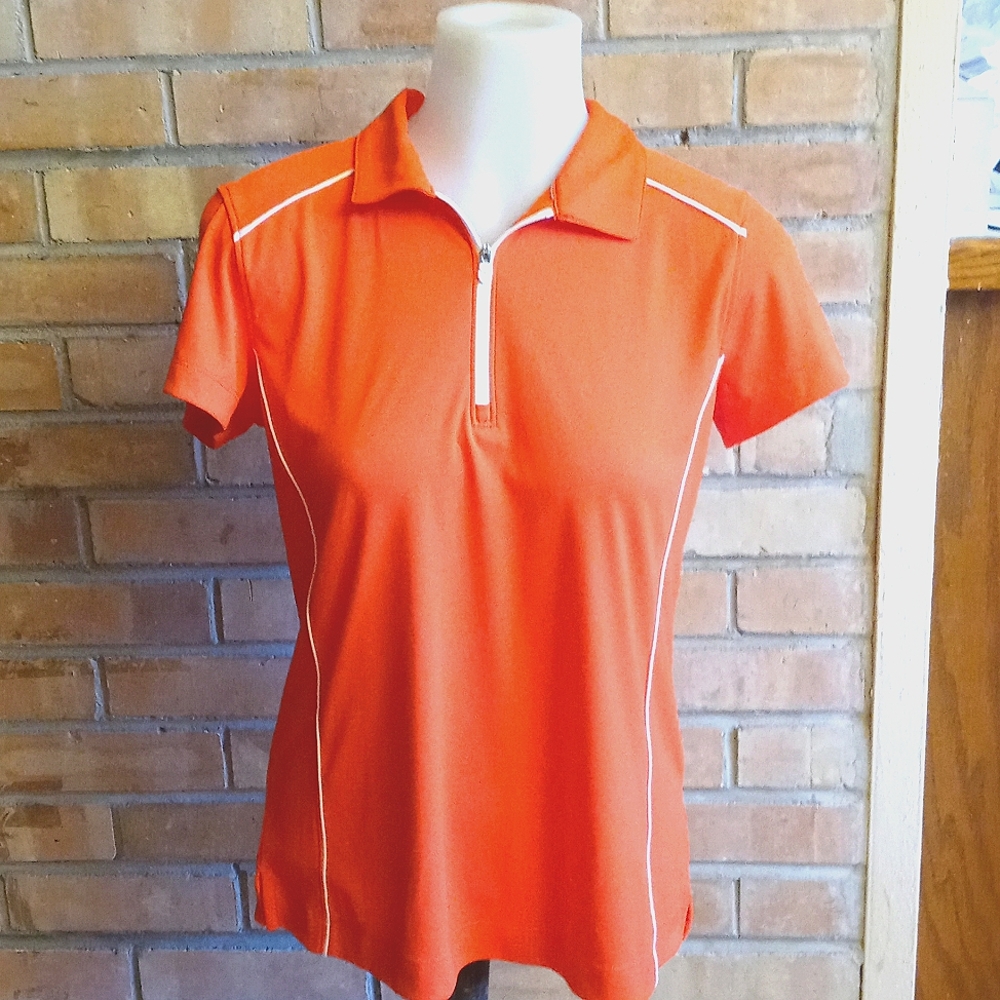 NWT WOMENS GOLF SHIRT S SLAZENGER MISSY TECH SS POLO HYDRO-DRI UPF 30